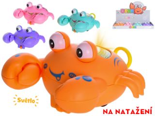 Obrázek z Krab jezdící na natažení 10cm se světlem 4barvy (12) RP: 0,84Kč 